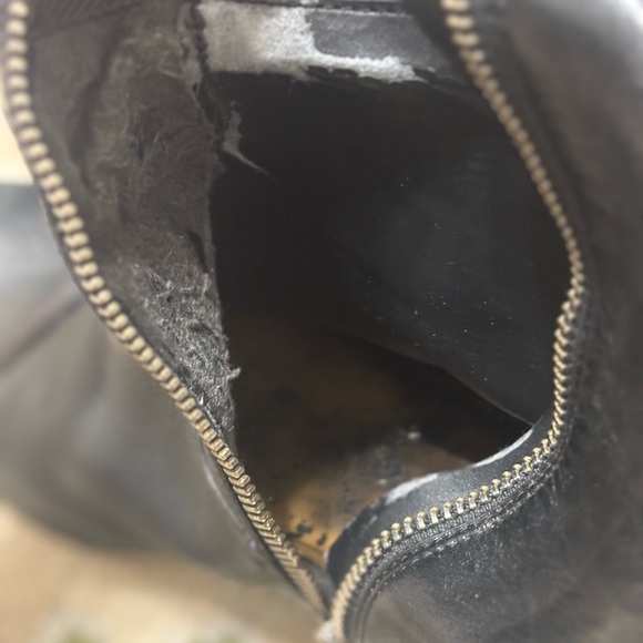 Coach Merriam Tall Black Leather Riding Boots Size 11B Knee High Zip Logo - Picture 13 of 13